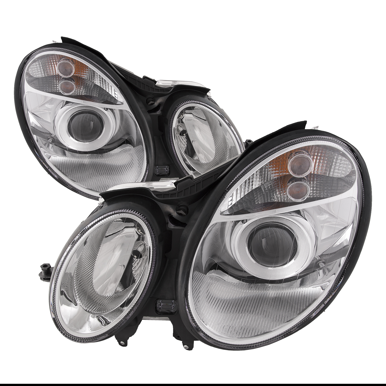2003-2006 Mercedes-Benz E-Class Headlights Set Halogen Type Pair Fits 2003-2006 Mercedes Benz E320/E500/2006 E55 AMG/06 E350 / 04-06 Wagon/4Dr (Fits W211 Chassis From Build Date 03/2006