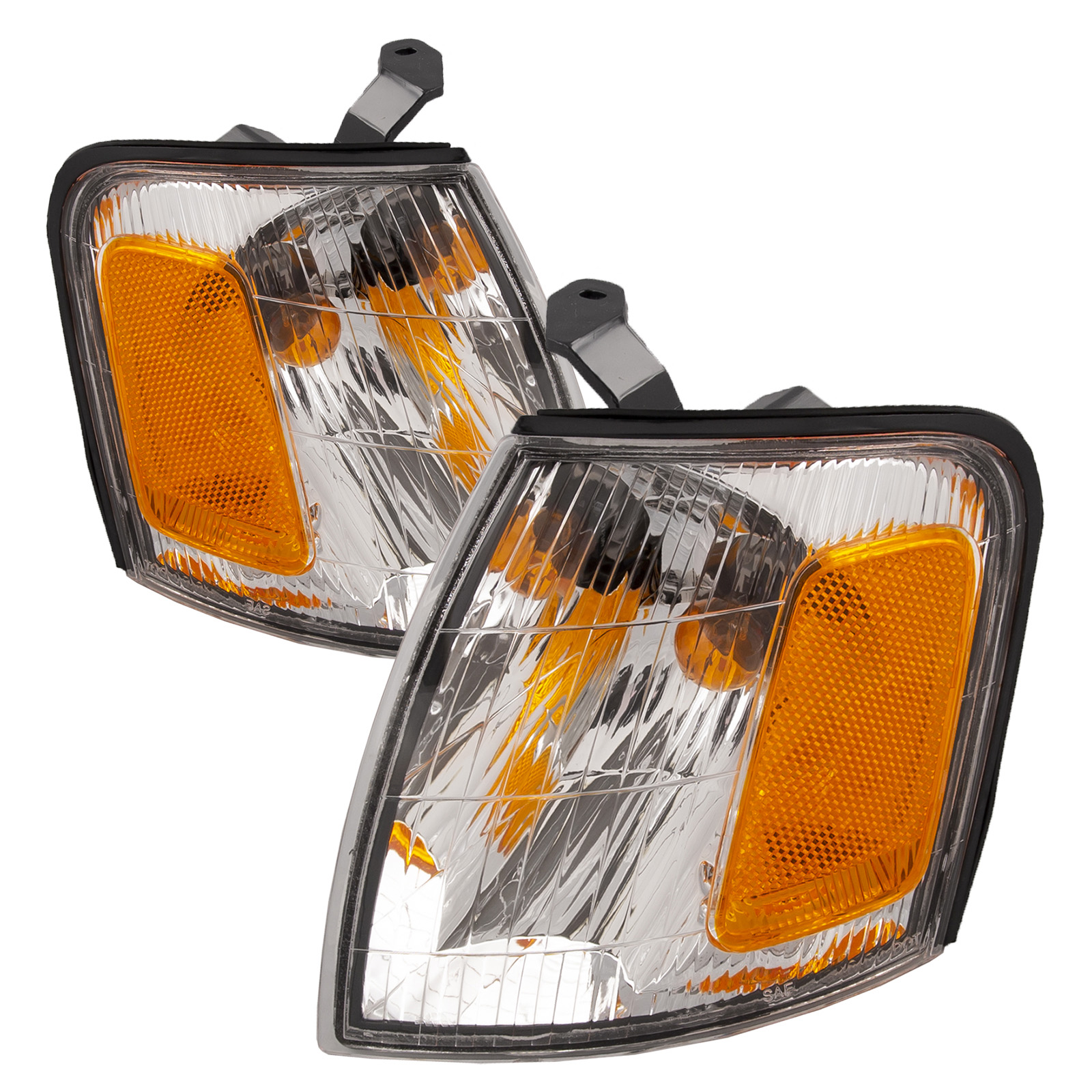 Signal Lights Fits Toyota Avalon 1998-1999 Includes Left Driver and Right Passenger Side Chrome Housing Signal Lights