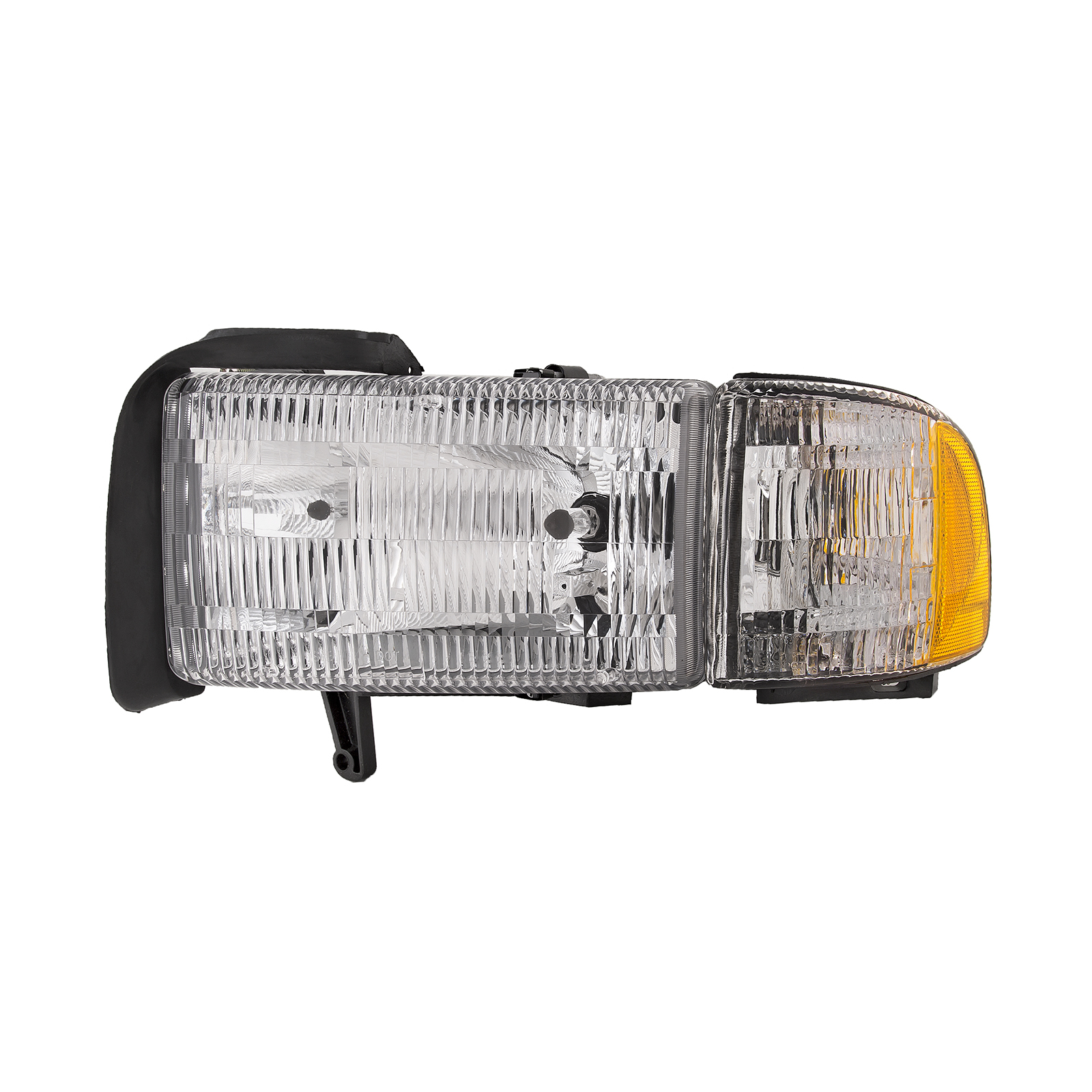 Headlight Fits Dodge Ram 1500 2500 3500 Chrome Housing Halogen Left Driver Side Headlamp With Signal Lamp Assembly
