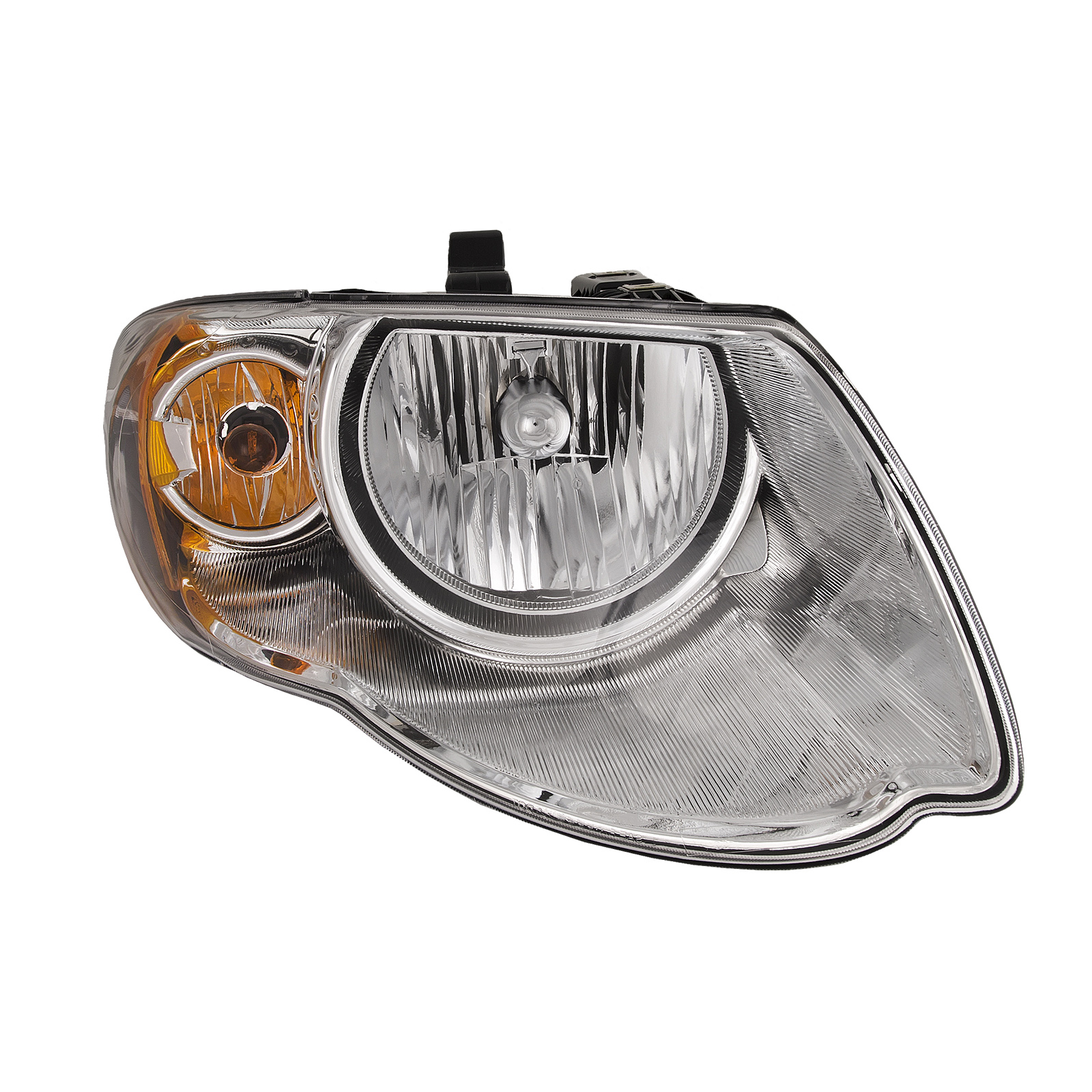 2005-2007 Chrysler Town and Country Halogen Headlight Chrome Right Passenger Side Fits 2005-2007 Chrysler Town & Country Voyager Caravan w/119 inch Wheelbase