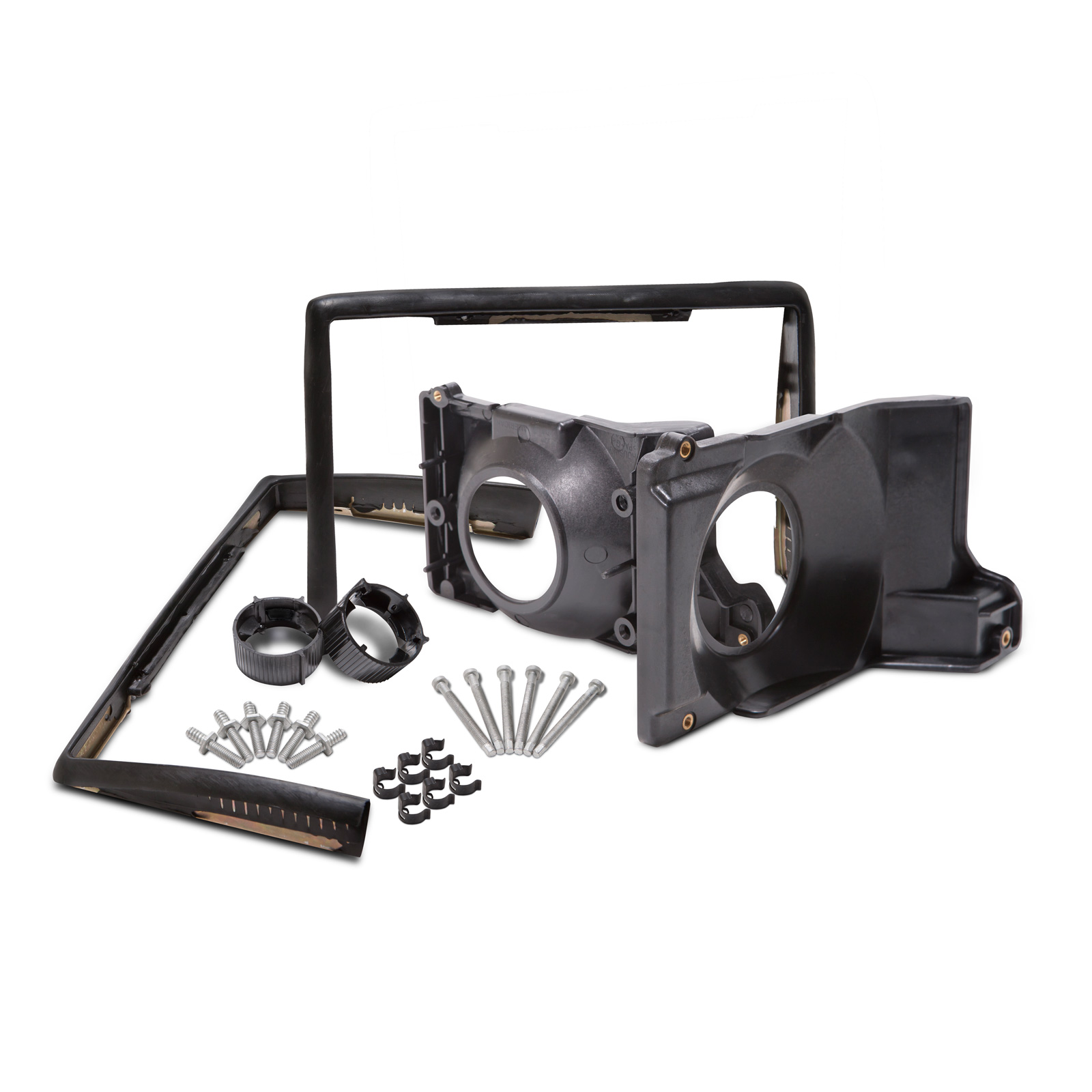 1987-1993 Ford Mustang PERDE 87-93 Ford Mustang Headlight Hardware Kit (Set; Bracket; Lock Rings; Gaskets; Hardware)