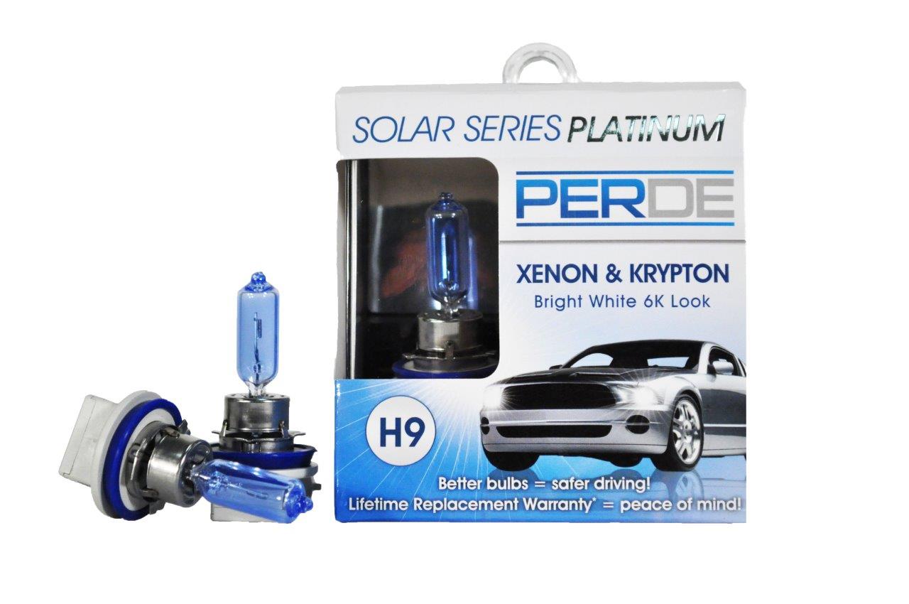 PERDE Solar Series Platinum H9 Xenon-Enhanced Halogen Bulbs (Set; Pair)
