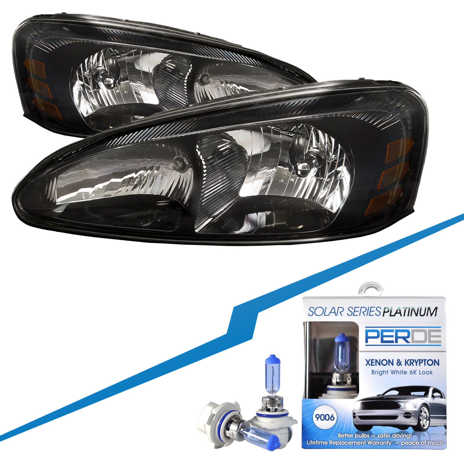 2004-2008 Pontiac Grand Prix Headlights w/Halogen-Type Xenon Bulbs