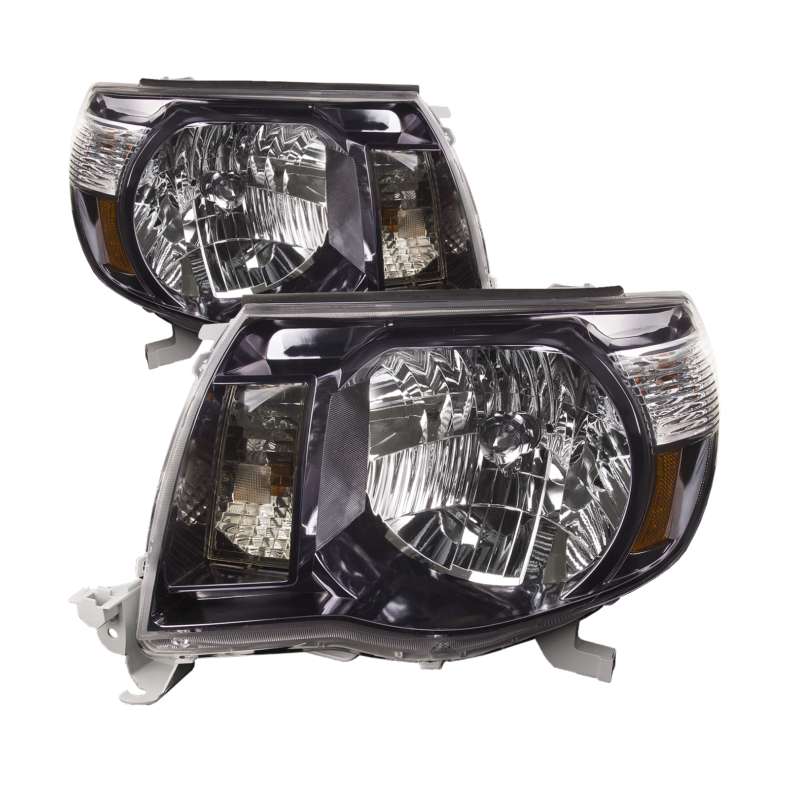 Four Winds Serrano 2009-2013 Motorhome RV Left and Right Black Halogen Headlights Pair