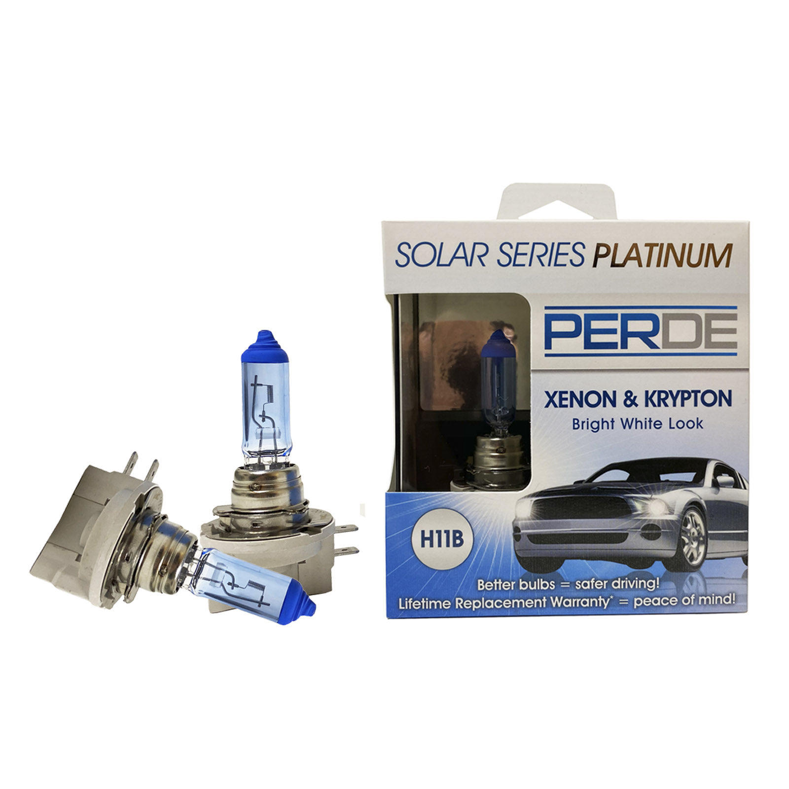 PERDE Solar Series Platinum H11B Xenon-Enhanced Halogen Bulbs (Set; Pair)