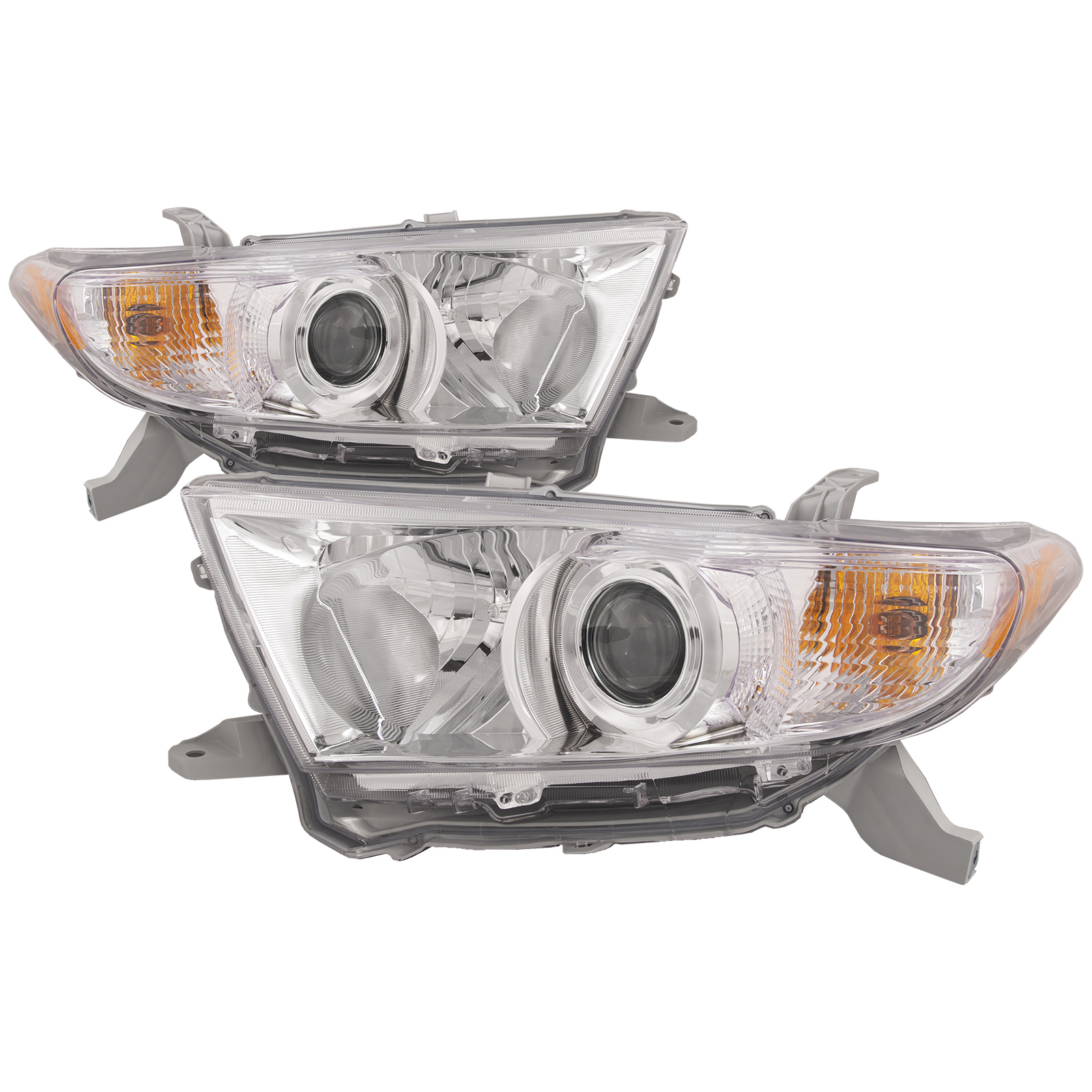 2011-2013 Toyota Highlander Halogen Headlights Pair (USA BUILT) Right Passenger Driver Left Assembly Set Fits 2011-2013 Toyota Highlander