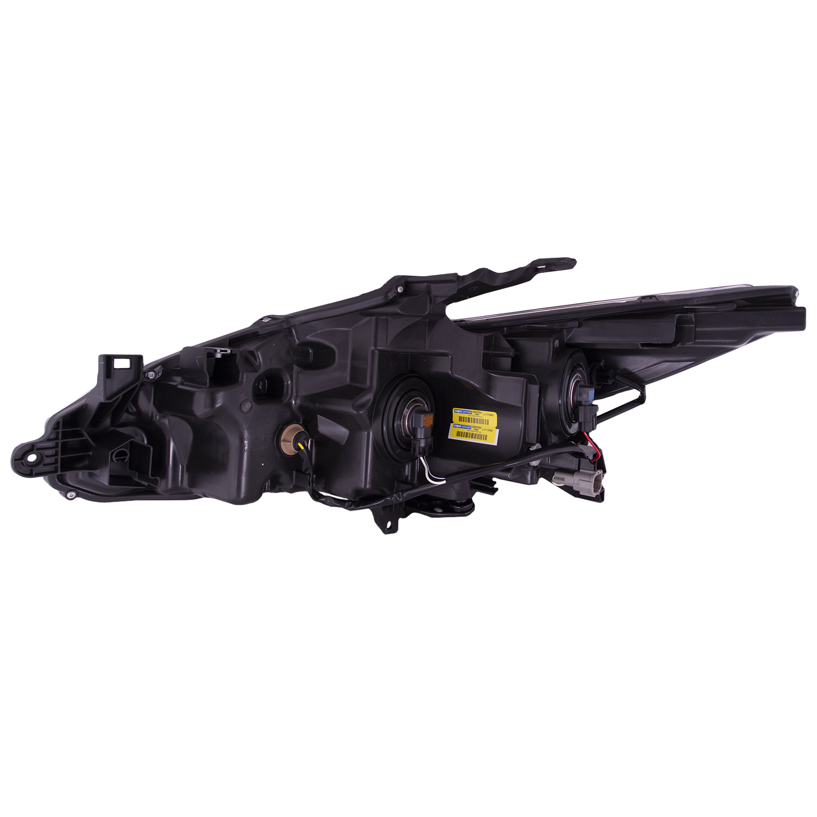 2016-2018 Nissan Altima Headlight, Left — Assembly, Halogen, w/o LED DRL, Chrome Bezel, Composite (CAPA)