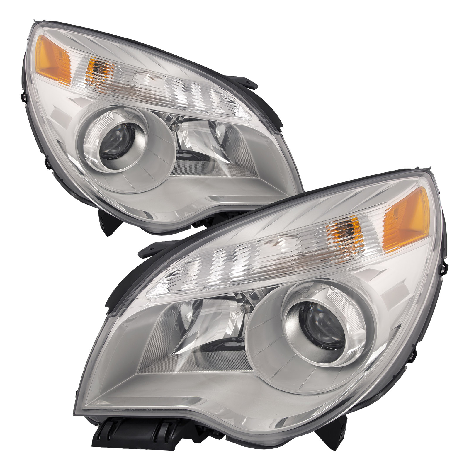 2010-15 Chevrolet Equinox LTZ Projector Headlights Set Halogen Driver Left Passenger Right Pair Assembly