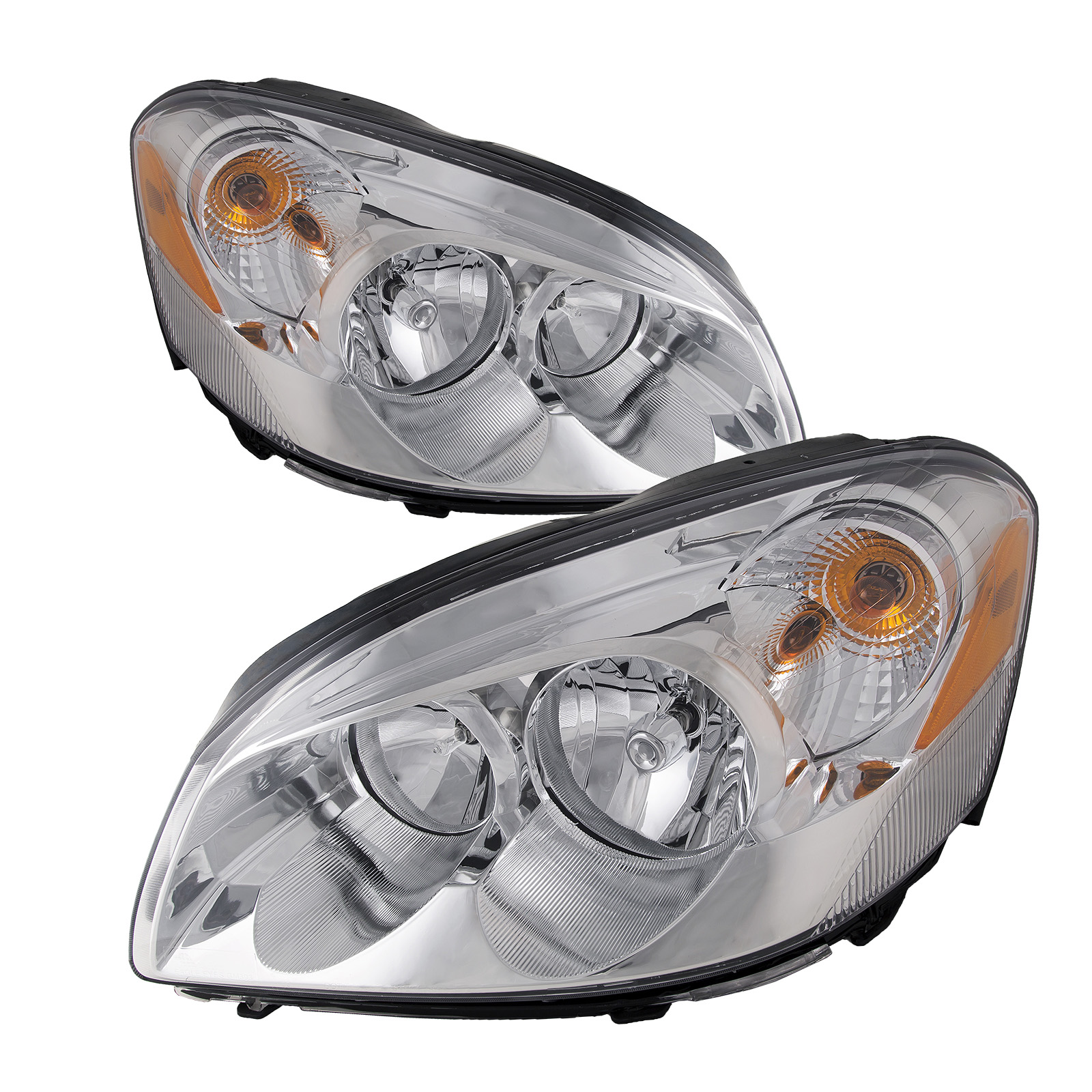 2006-2009 Buick Lucerne CX Halogen Headlights Driver Left Passenger Right Headlamps Set Assembly