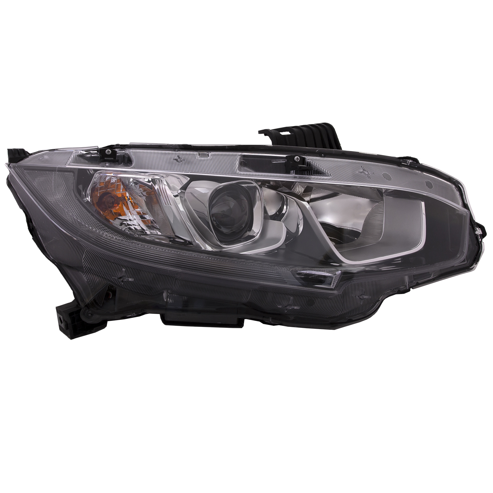 2016-2020 Honda Civic Headlight, Right — Assembly, Halogen, Composite (CAPA)