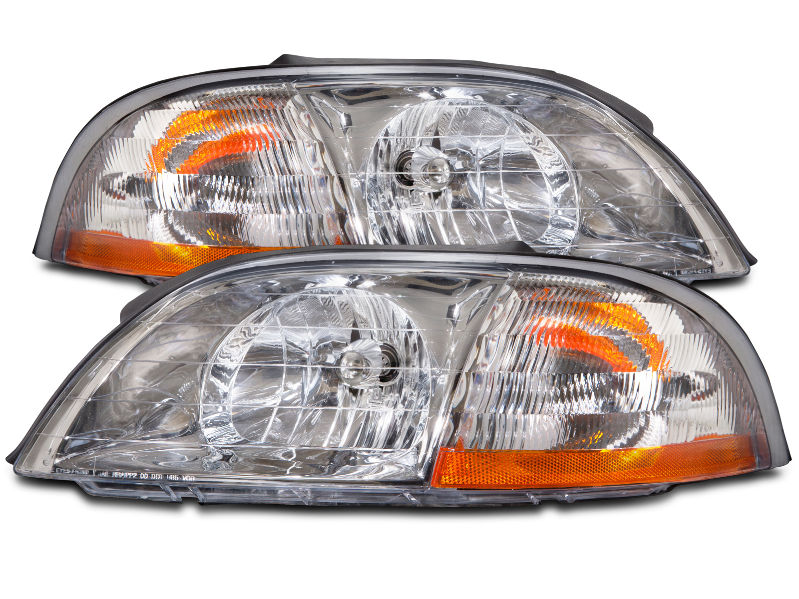 1999-2003 Ford Windstar Headlights Set Halogen Chrome Pair Fits 1999-2003 Ford Windstar