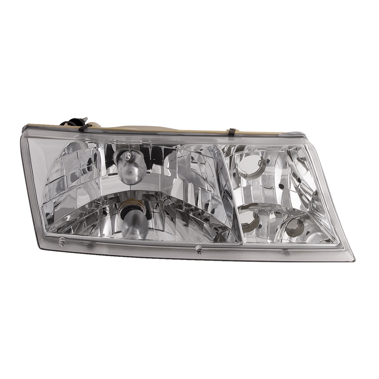1998-2002 Mercury Grand Marquis Headlight Fits 1998-2002 Mercury Grand Marquis Chrome Housing Includes Right Passenger Side Headlamp
