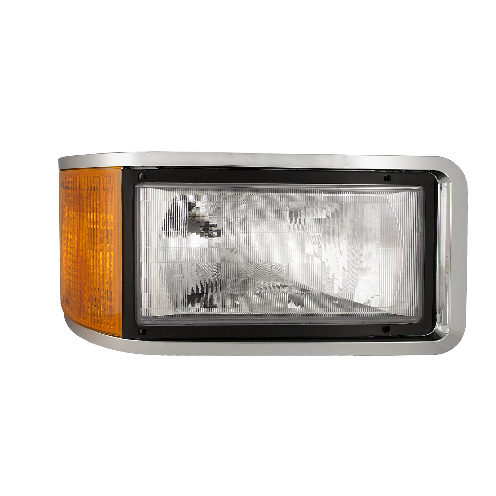 Chrome Housing Halogen Headlight Fits Mack CH600 SBA 1987-2004/ CH613 SBA 1994-2004/ CL600 SBA 1993-2007/ CL700 SBA 1993-20