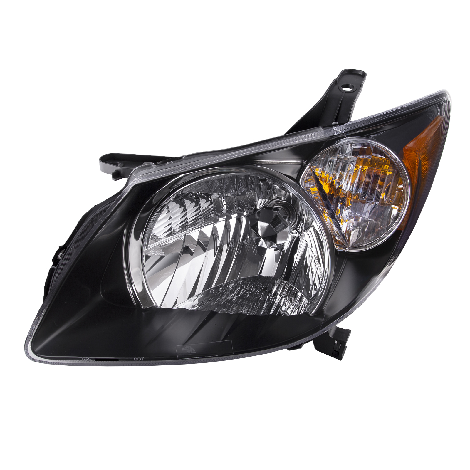 2003-2004 Pontiac Vibe Headlight Halogen Black Housing Driver Left Assembly Fits 2003-2004 Pontiac Vibe