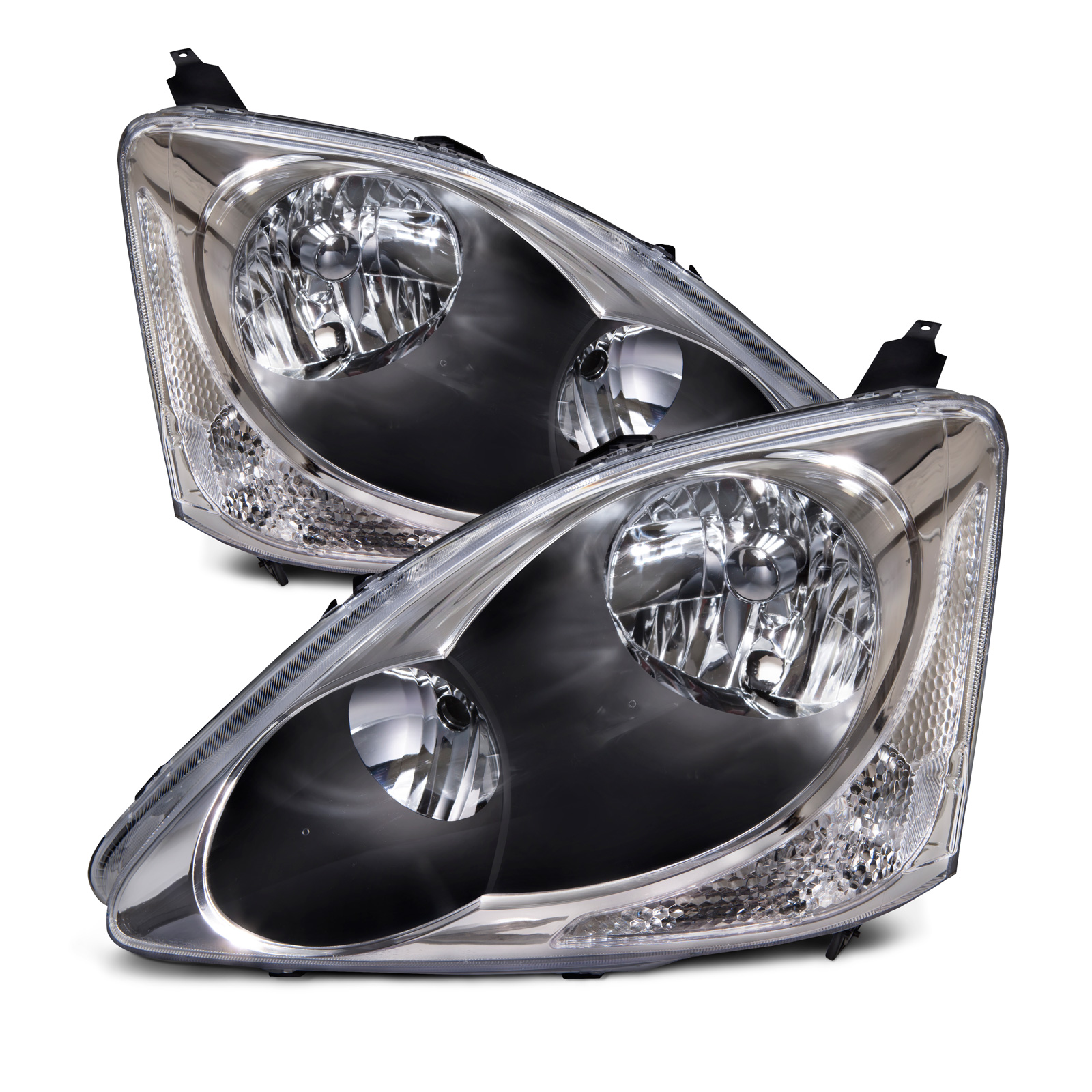 2004-2005 Honda Civic Si Hatchback Halogen Headlights Pair