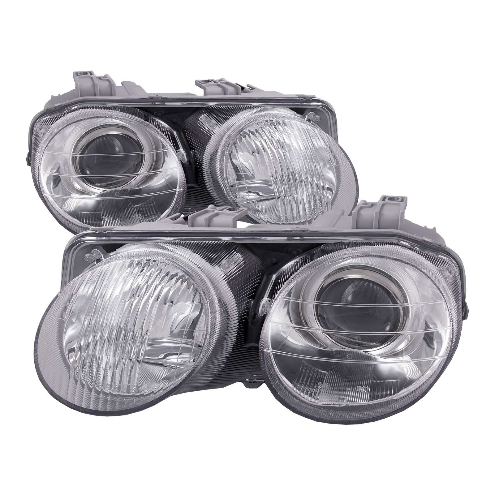 1998-2001 Acura Integra Headlights Set Driver Left Passenger Right Halogen Headlamps Pair Assembly