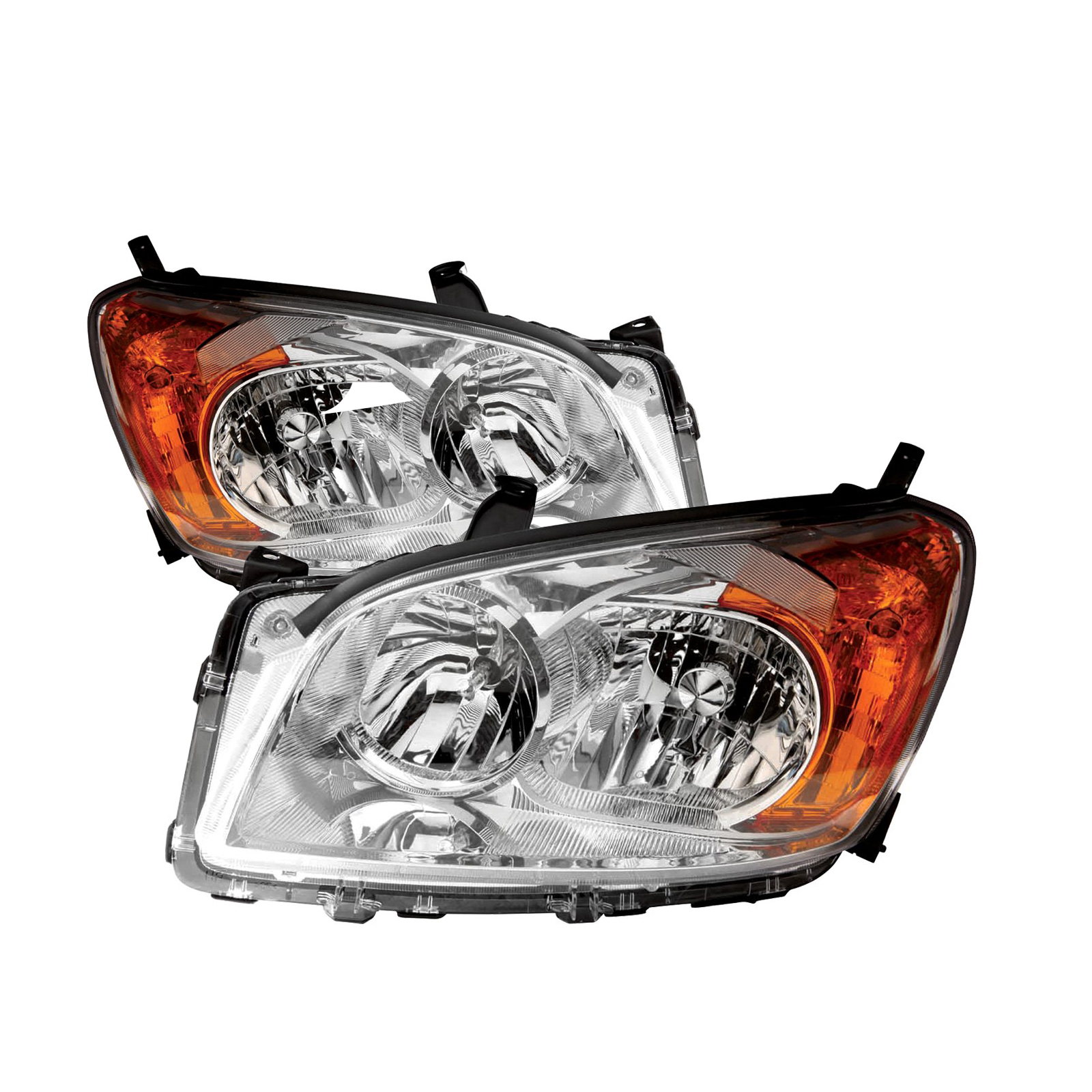 2009-2012 Toyota Rav4 Base/Limited Halogen Headlights Set Headlamp Assembly Pair For Japan Built Models