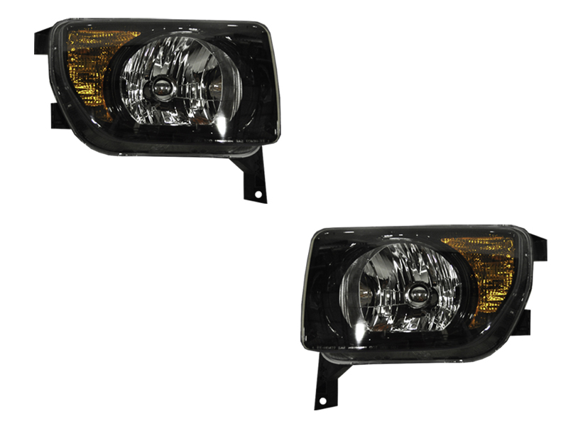 2007-2008 Honda Element Headlights Set Fits 07-08 Honda Element EX LX Model Black Housing