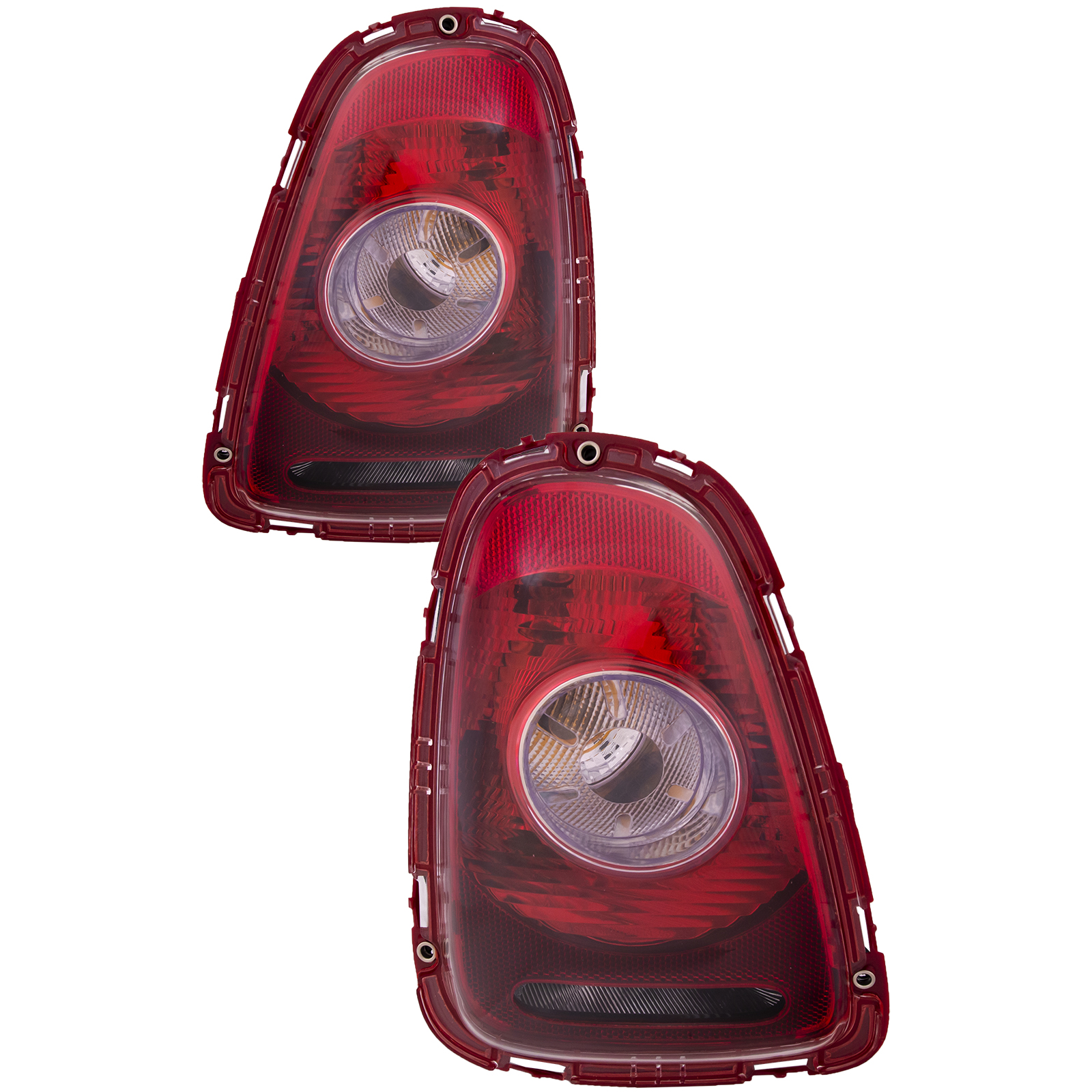 2007-2010 Mini Cooper Tail Lights Set w/Clear Lens Left Driver Right Passenger Pair Fits 2007-2010 Mini Cooper S Hatchback