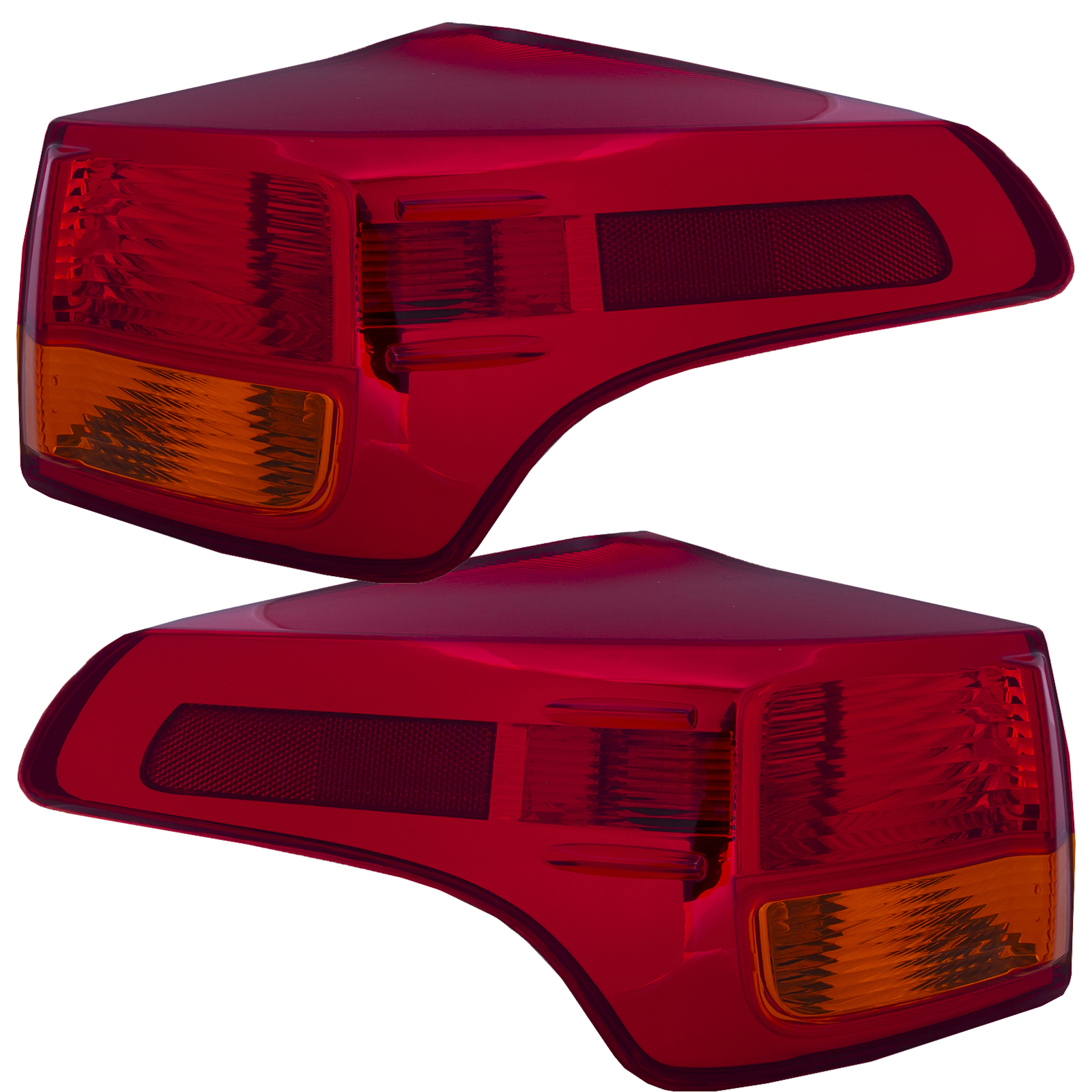 2013-2015 Toyota RAV4 Tail Lights Set On Body CAPA Certified Left Driver Right Passenger Pair Fits 2013-2015 Toyota Rav4 USA Built