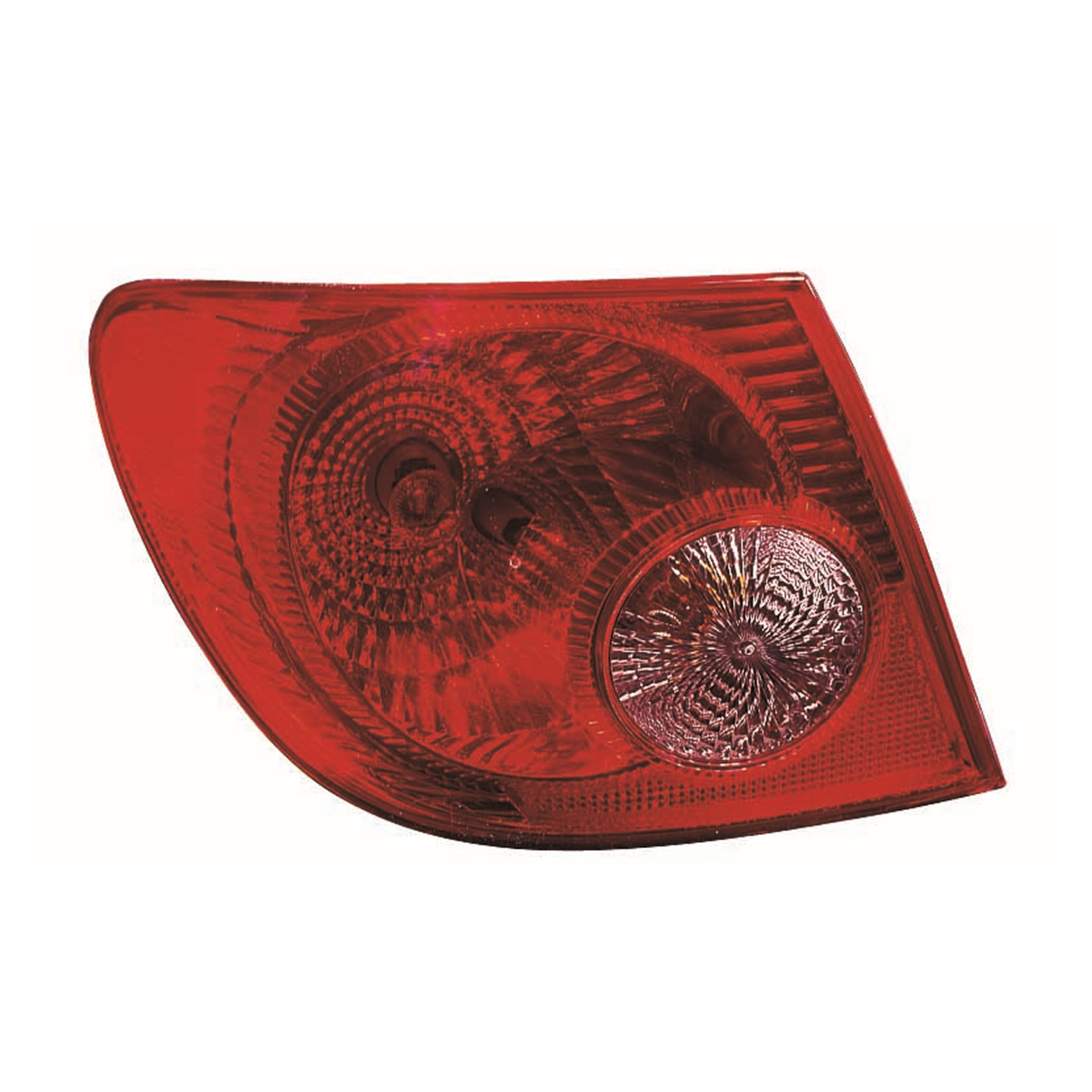 Tail Light Compatible With Toyota Corolla 2005-2008 CAPA Certified Left Driver Side Outer Rear Tail Lamp Assembly